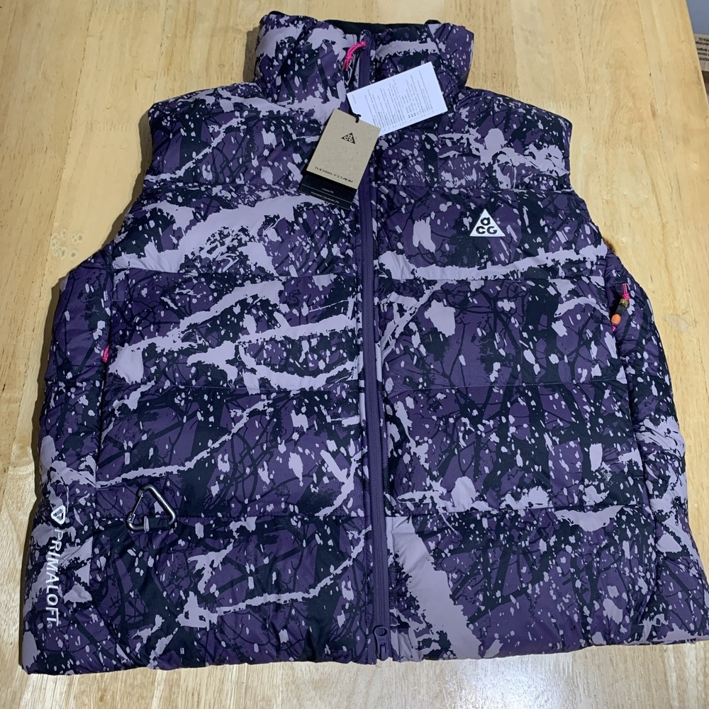 Nike ACG Lunar Lake Therma FIT‎ ADV Women Size XL Vest Black Purple FV7331-573